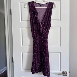 41 Hawthorn Deep Purple Ruffle Mini Dress